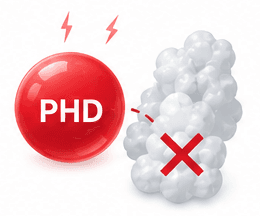 PHD enzyme blocked by desidustat