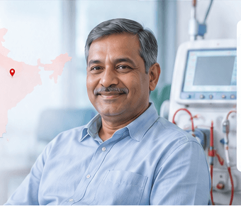 Adult patient in an Indian nephrology centre
