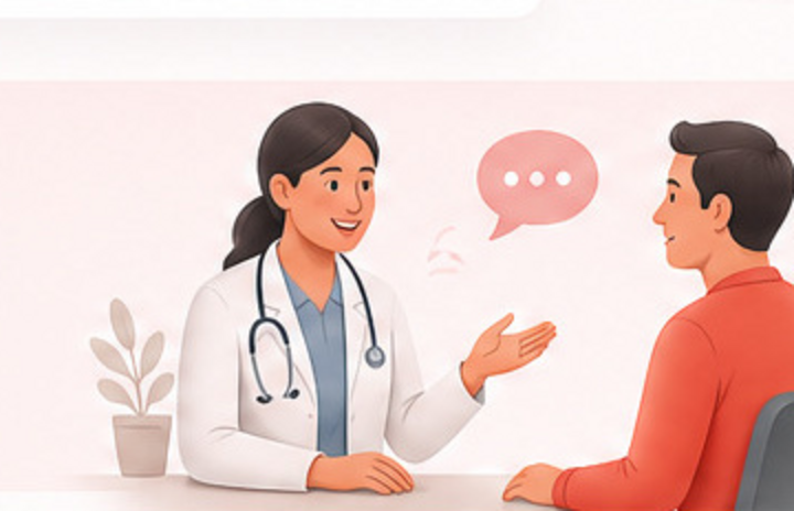 Doctor discussing anaemia symptoms with a patient