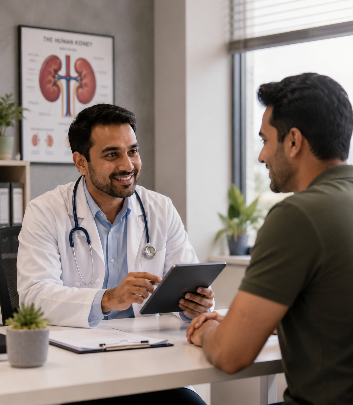 Doctor reviewing dosing recommendation with a patient